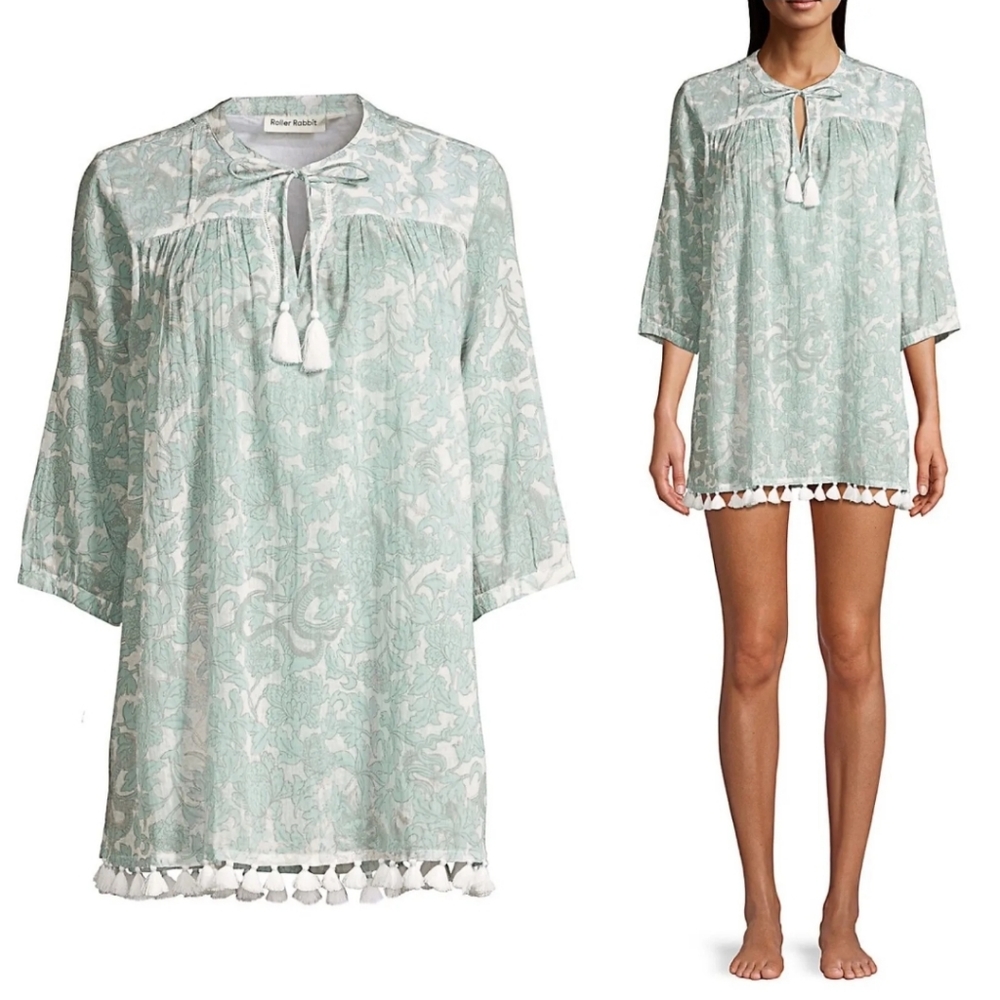 Roller Rabbit Serafima Floral Tunic Cover Up Small
